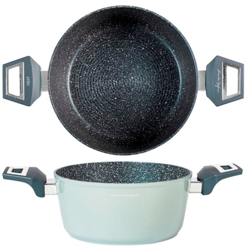 H&h Lifestyle - Casseruola con 2 Manici Materiale Antiaderente Serie Alessandro Borghese Gourmet Per Fornello Induzione Diametro 24 cm precio