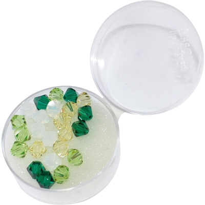 Knorrprandell - Mix Perla Doppio Cono Bianco/Giallo/Verde 6Mm - 24Pz