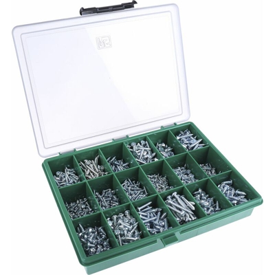 Kit viti e bulloni in Acciaio, filettatura No. 10, No. 4, No. 6, No. 8, Vite autofilettante, Piatta, Conica - Rs Pro