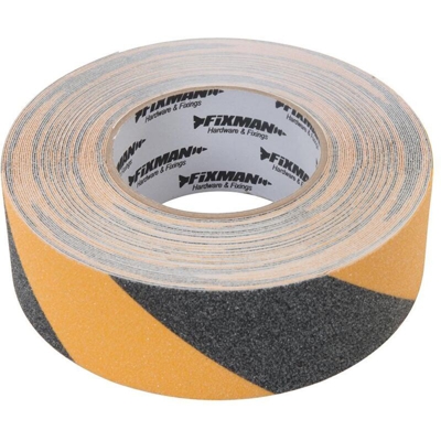 Nastro anti-scivolo 50 mm x 18 m Nero/Giallo - Fixman