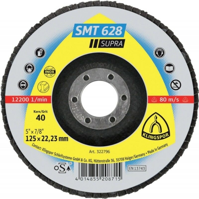 Disco Ébarder Smt628 125 Millimetri Grit 80 Klingspor