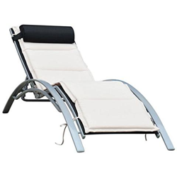 Sedia A Sdraio Sdraio Da Giardino Poltrona Relax Reclinabile In Alluminio, 170x64x80cm en oferta