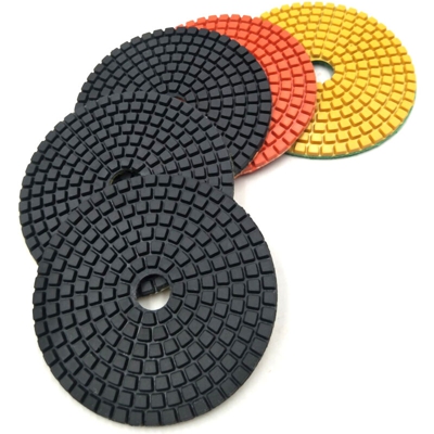 Una classe 4 pollici foglio mulino 5 insiemi, advanced diamante di calcestruzzo bagnato per tampone di lucidatura, 50/100/200/400/800 ciascuna di