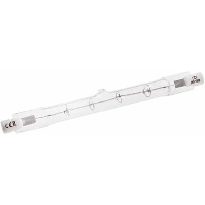 Lampada termica a infrarossi (IR) lunghezza 118 mm, Ø 20mm, 100 W, 230 V, lampada Trasparente da 8000h, con - Rs Pro