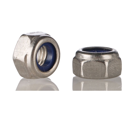 Dado di bloccaggio RS PRO Liscio, filettatura M6 (Confezione da 100)