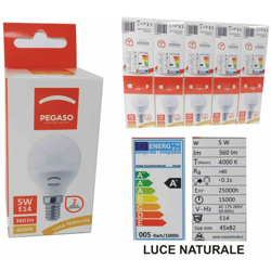 Bighouse It - LAMPADA ECOLED SFERA E14 5W 4000K PN-033 LUCE NATURALE precio
