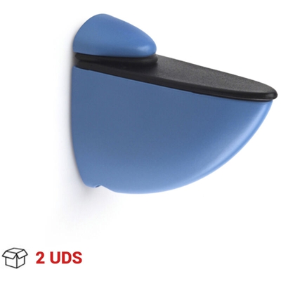 2 x Reggimensola pellicano regolabile per vetro e legno, Zama, Blu. Marchio REI