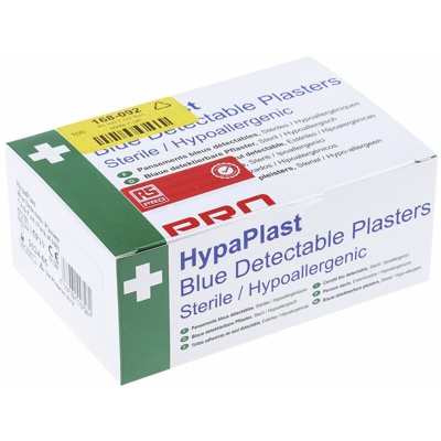 Bendaggi di pronto soccorso col. Blu, 100 pezzi 7,2 x 2,5 cm (Confezione da 100) - Rs Pro