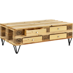 4 x Cassetto per palette euro - Effetto legno + 4x gambe per tavolo Hairpin - Effetto legno 15 cm precio