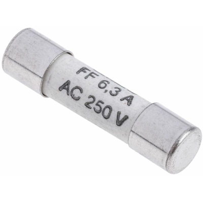 Fusibile a cartuccia RS PRO, 6.3A, Ø 5 x 20mm, FF, 250V ca, Ceramico