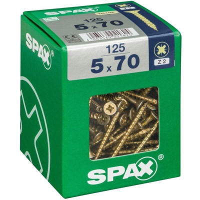 Lot 125 Svasata Vite A Testa Pozidriv Acciaio Spax, Diam.5 Mm X L.70 Mm