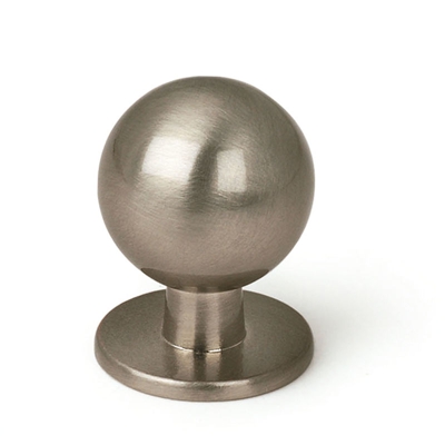 Pomolo stile contemporaneo, Zama, Nichel Satinato, 25 mm di diametro. Marchio REI
