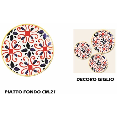 Bighouse It - PIATTO FONDO GIGLIO CM.21