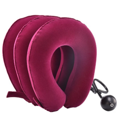 Massaggiatore per colonna vertebrale cervicale rosa rossa, cuscino gonfiabile per il collo e cuscinetto per la trazione del collo características