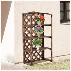 Scaffalatura Fioriera Per Piante A 3 Ripiani In Legno Di Abete, 80x40x150cm precio