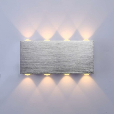 Stoex - Applique da Parete Rettangolare Moderna Applique da Parete a LED Moderna 8w Lampadario Semplice Bianco Caldo per Comodino Caffè Dell'ufficio