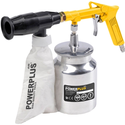 Pistola sabbiatrice ad aria compressa, inclusi 2 kg di sabbia, apparecchio con ripresa - Varo Powerplus