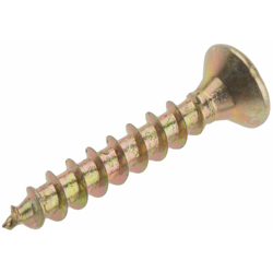 Vite per legno in Acciaio passivato giallo, zincato RS PRO 25mm, filettatura 4mm, guida Pozidriv (Confezione da 100) precio