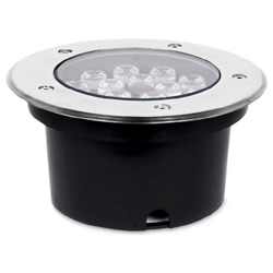 Faretto Segnapasso Led 15W IP65 da incasso rotondo Bianco Caldo 3000K argento características