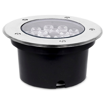 Faretto Segnapasso Led 15W IP65 da incasso rotondo Bianco Caldo 3000K argento