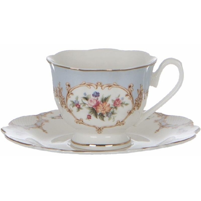 Servizio da Caffè Shabby Chic in Porcellana Provenzale Tazzine Blanc Mariclò