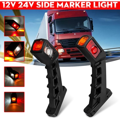 Coppia luci di posizione laterali a LED 12V 24V per roulotte per camion