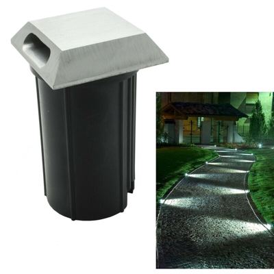Faretto LED 3W segnapassi IP65 calpestabile luce radente 1 finestra incasso terreno 230v Luce 3000K