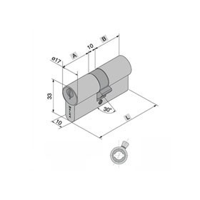 CILINDRO INFILARE YALE 700.22.22 mm 22-22-54