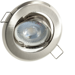 Planetitaly - Faretto LED orientabile 5W incasso tondo silver angolo 38 GU10 foro 7cm 220V Luce Bianco caldo precio