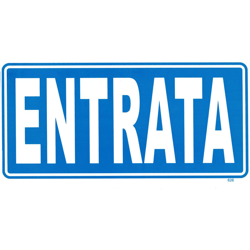 Asiashopping - Cartello targa entrata segnaletica bianco blu in pvc interni esterni 30 x 15cm precio