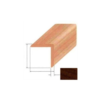 Coprispigolo in Legno di Ajous Colore Noce Scuro 45x45 mm x Lunghezza 3 Metri