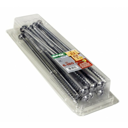 Set Di 20 Viti Sollevato Svasata In Acciaio Testa Torx, Diam.6 Mm X L.180 Mm - Spax precio