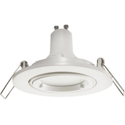Zeitnet Inc. - Faretto orientabile rotondo bianco incasso soffitto 8cm lampada LED 8W GU10 Luce 4000K