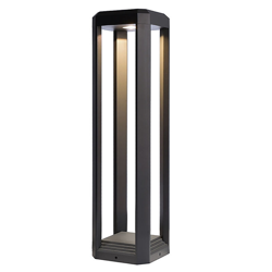 Planetitaly - Lampione LED 12W palo quadrato esterno alluminio IP65 3000K giardino viale 50cm en oferta