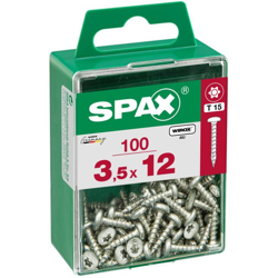 Box 100 Spax Universale Vite A Testa Pz Rotonda 3,5X12 Wirox características