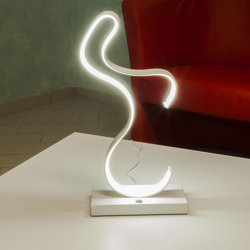 Zeitnet Inc. - Lampada da tavolo curva LED 10W per interni luce scrivania comodino casa moderna Luce 3000K precio