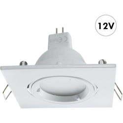 Zeitnet Inc. - Faretto moderno quadrato bianco incasso 80mm lampada 12V LED 7W GU5.3 luce barca Luce 6000K precio