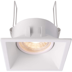 Zeitnet Inc. - Faretto luce soffitto quadrato incasso moderno 80mm bianco lampada LED 8W GU10 Luce 4000K precio