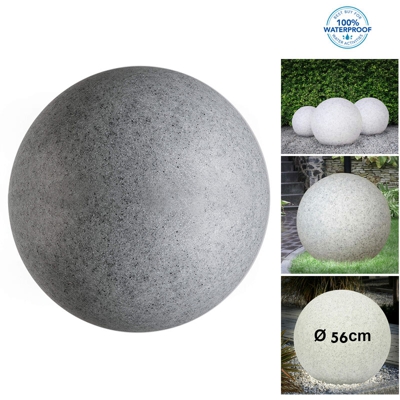 Sfera pietra luminosa LED E27 lampada decorativa luce giardino piscina IP65 56mm Luce 6000K