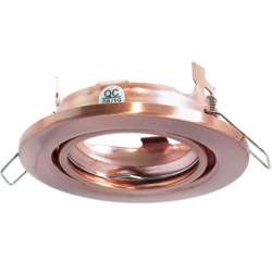 Porta faretto moderno incasso 7cm tondo rame orientabile supporto lampade GU10 precio