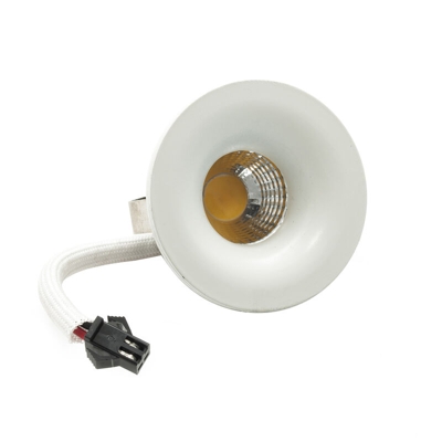 Planetitaly - Faretto LED 3W incasso tondo bianco luce mensole vetrine scale IP20 foro 35mm Luce Bianco freddo