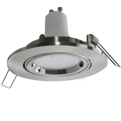 Zeitnet Inc. - Faretto luce salotto salone cucina incasso 8cm tondo grigio lampada LED 5W GU10 Luce 4000K