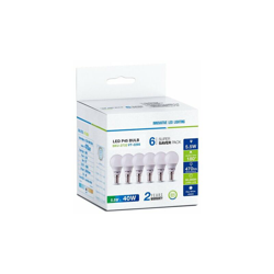 6 PZ Lampada A Led E14 P45 5,5W Bianco Caldo 2700K Forma Bulbo 180 Gradi 220V SKU-2733 precio