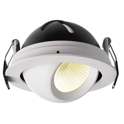 Zeitnet Inc. - Faretto LED 9W incasso 10cm basculante orientabile spot dimmable vetrina negozio Colore Bianco
