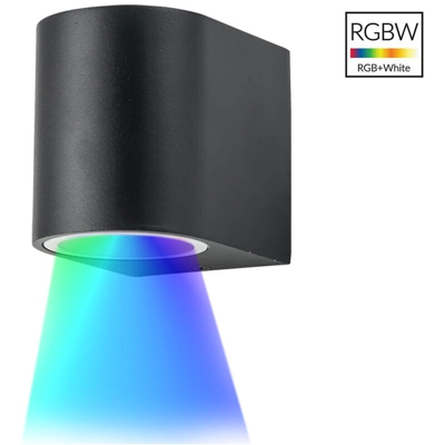 Zeitnet Inc. - Applique lampada LED 6W arredamento giardino casa luce colorata parete RGB GU10 Luce RGBW