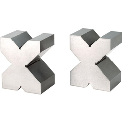 COPPIA DI PRISMI RETTIFICATI ACCIAIO INDEFORMABILE C45 100x80 mm FERVI Art. P201/1 en oferta