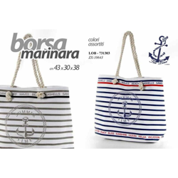 BORSA MARE MANICI CORDA CM.43X20X38h COL. ASS. en oferta