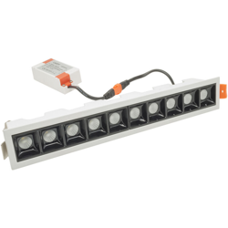 Zeitnet Inc. - Barra luminosa LED incasso faretto spot 22W luce fredda vetrina angolo 45 gradi 230V en oferta
