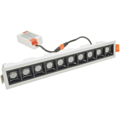 Zeitnet Inc. - Barra luminosa LED incasso faretto spot 22W luce fredda vetrina angolo 45 gradi 230V