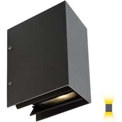 Zeitnet Inc. - Applique LED 5W doppia emissione alette regolabili luce muro ingresso 3000K IP54 precio